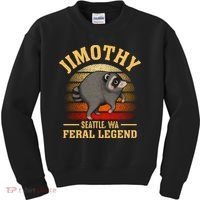 Jimothy The Feral Legend Raccoon Seattle Kids Sweatshirt thumb 0