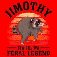 Jimothy The Feral Legend Raccoon Seattle Santa Hat thumb 1