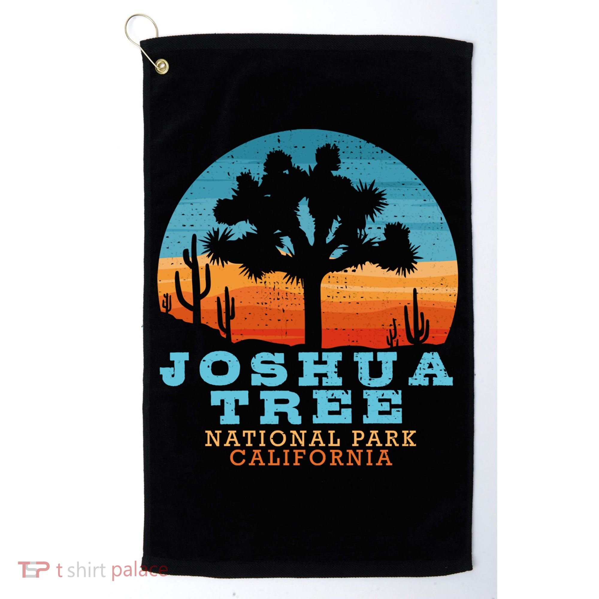 Joshua Tree Funny Gift Desert Palm Outdoor Camping Cactus Springs Cool Gift Golf Towel