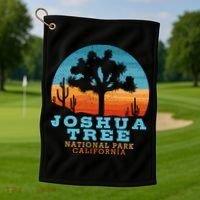 Joshua Tree Funny Gift Desert Palm Outdoor Camping Cactus Springs Cool Gift Golf Towel thumb 1