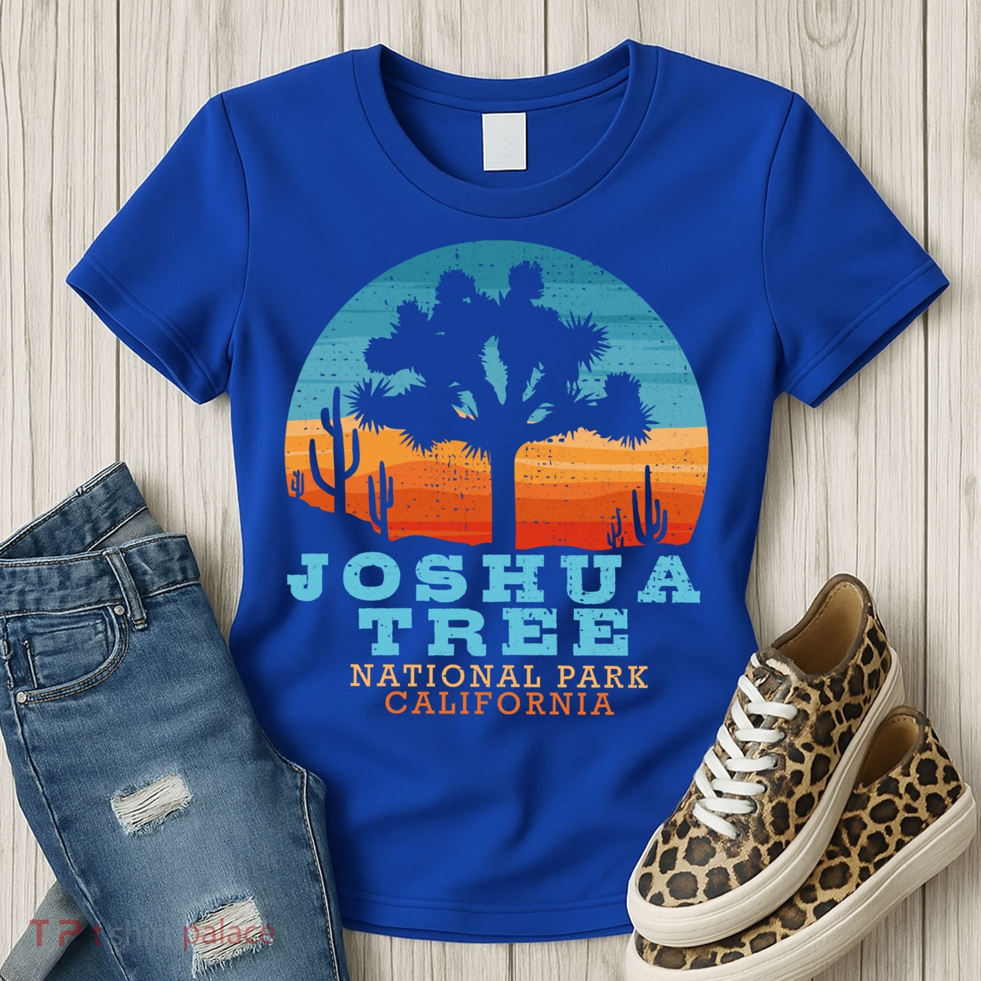 Joshua Tree Funny Gift Desert Palm Outdoor Camping Cactus Springs Cool Gift Women's T-Shirt