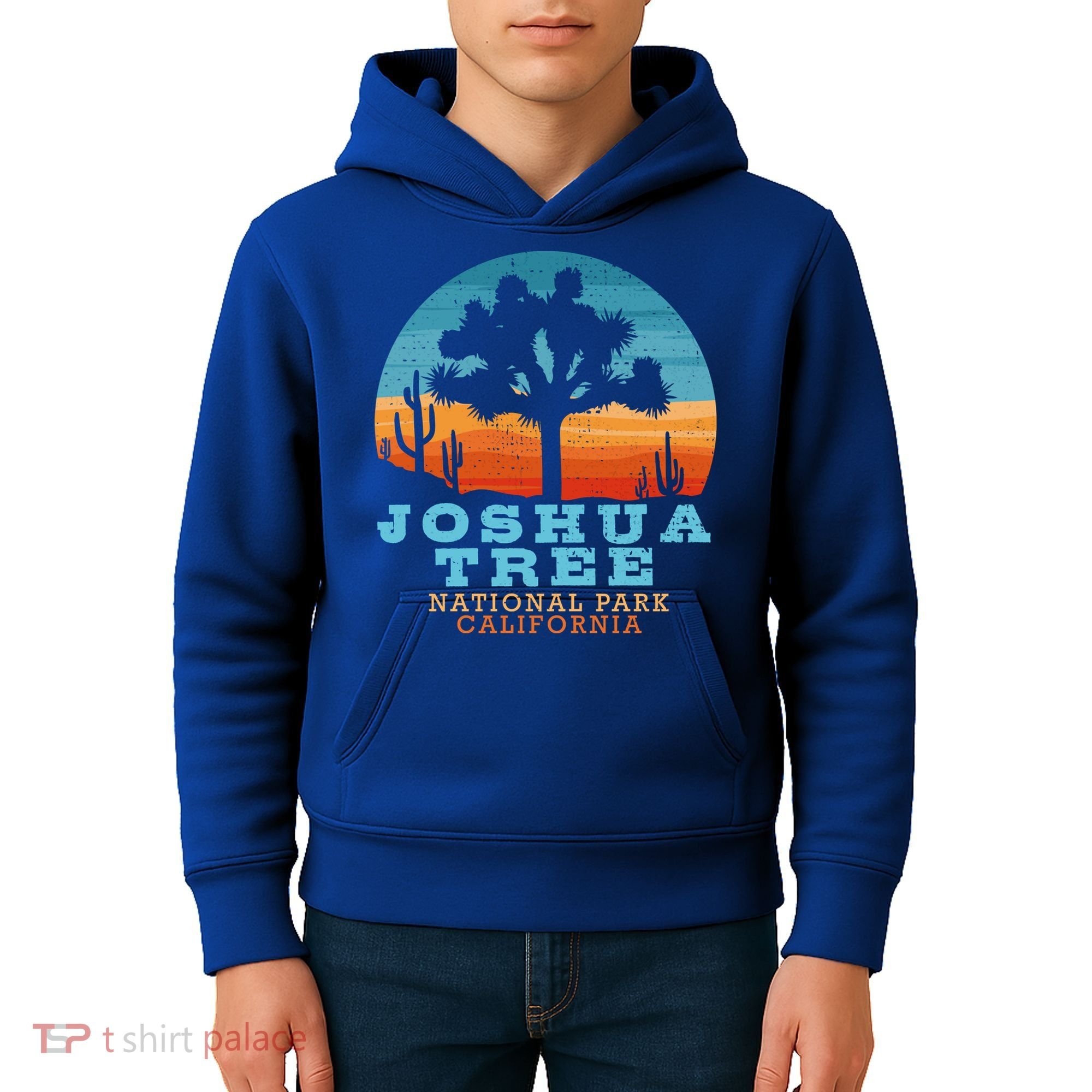 Joshua Tree Funny Gift Desert Palm Outdoor Camping Cactus Springs Cool Gift Kids Hoodie