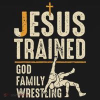 Jesus Trained God Family Wrestling Christian Wrestler Faith Tank Top thumb 6