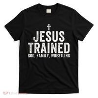Jesus Trained God Family Wrestling Christian Wrestling T-Shirt thumb 0