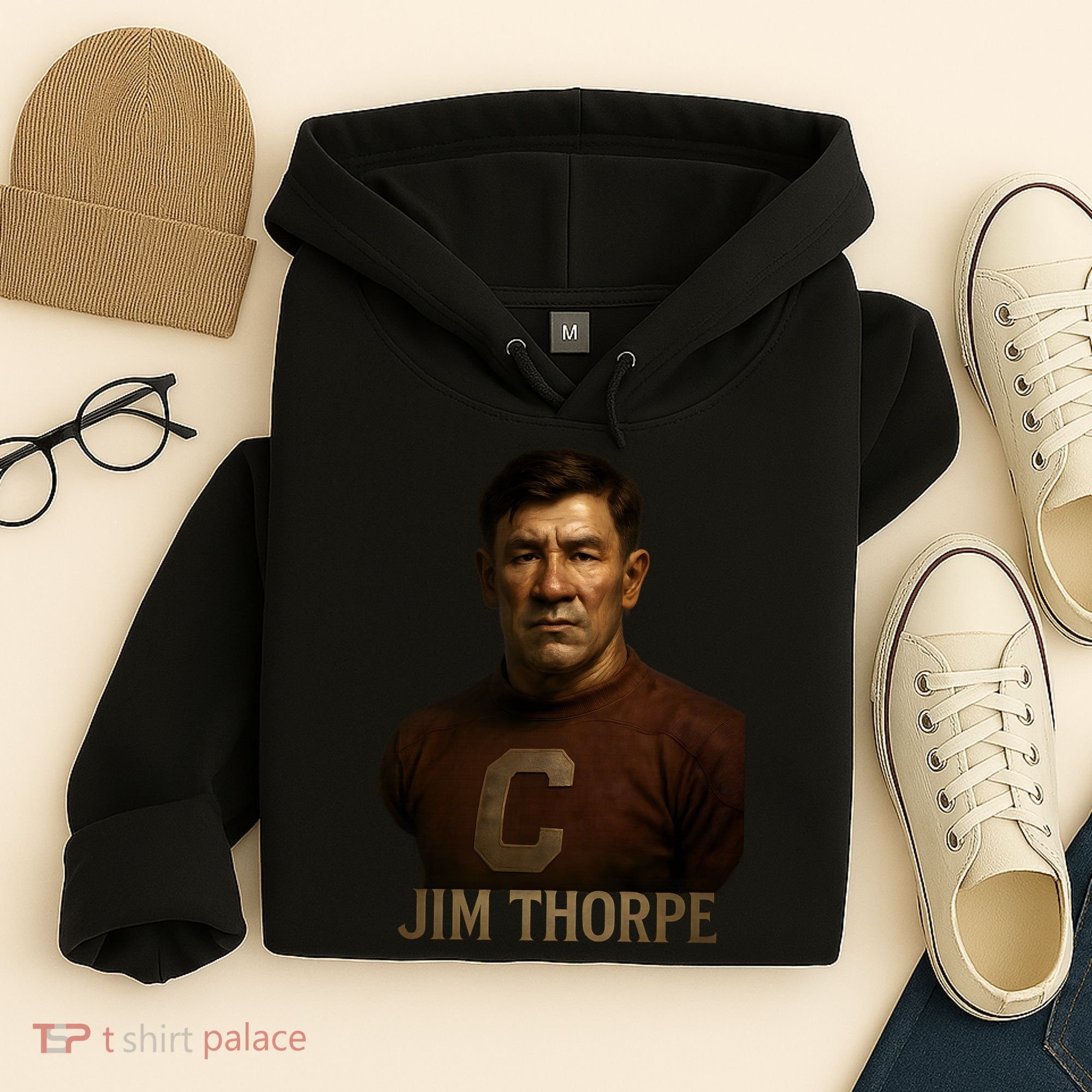Jim Thorpe Hyper Realistic Digital Art Hoodie