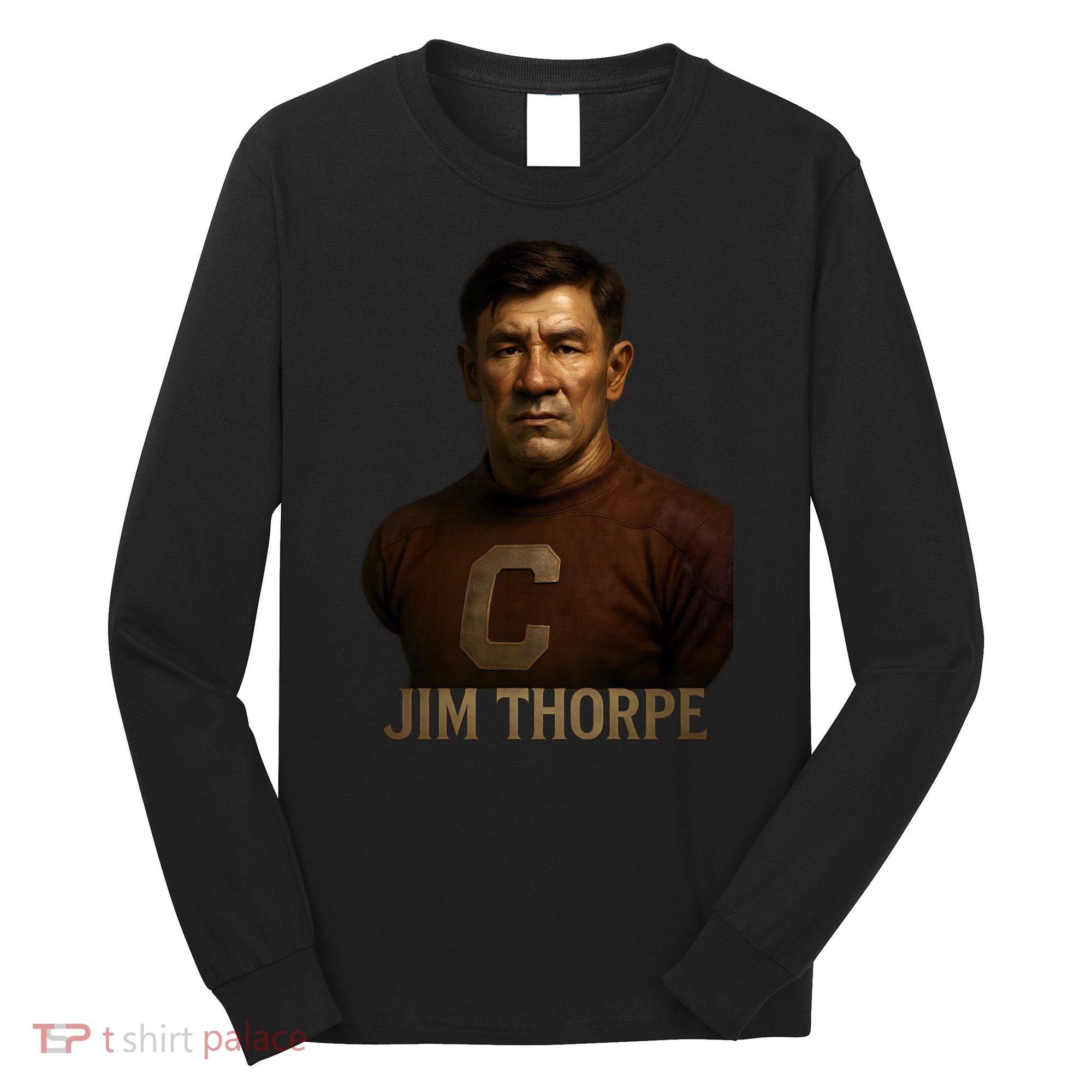 Jim Thorpe Hyper Realistic Digital Art Long Sleeve Shirt