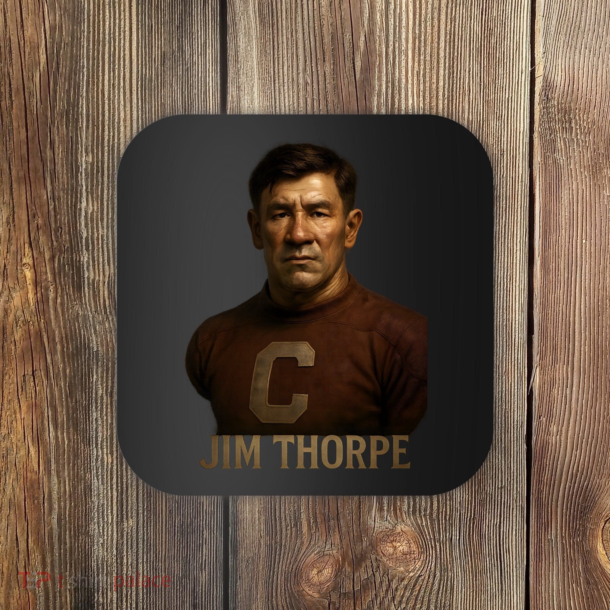 Jim Thorpe Hyper Realistic Digital Art Coaster