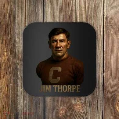 Jim Thorpe Hyper Realistic Digital Art Coaster