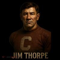 Jim Thorpe Hyper Realistic Digital Art Women's Long Sleeve Shirt thumb 2