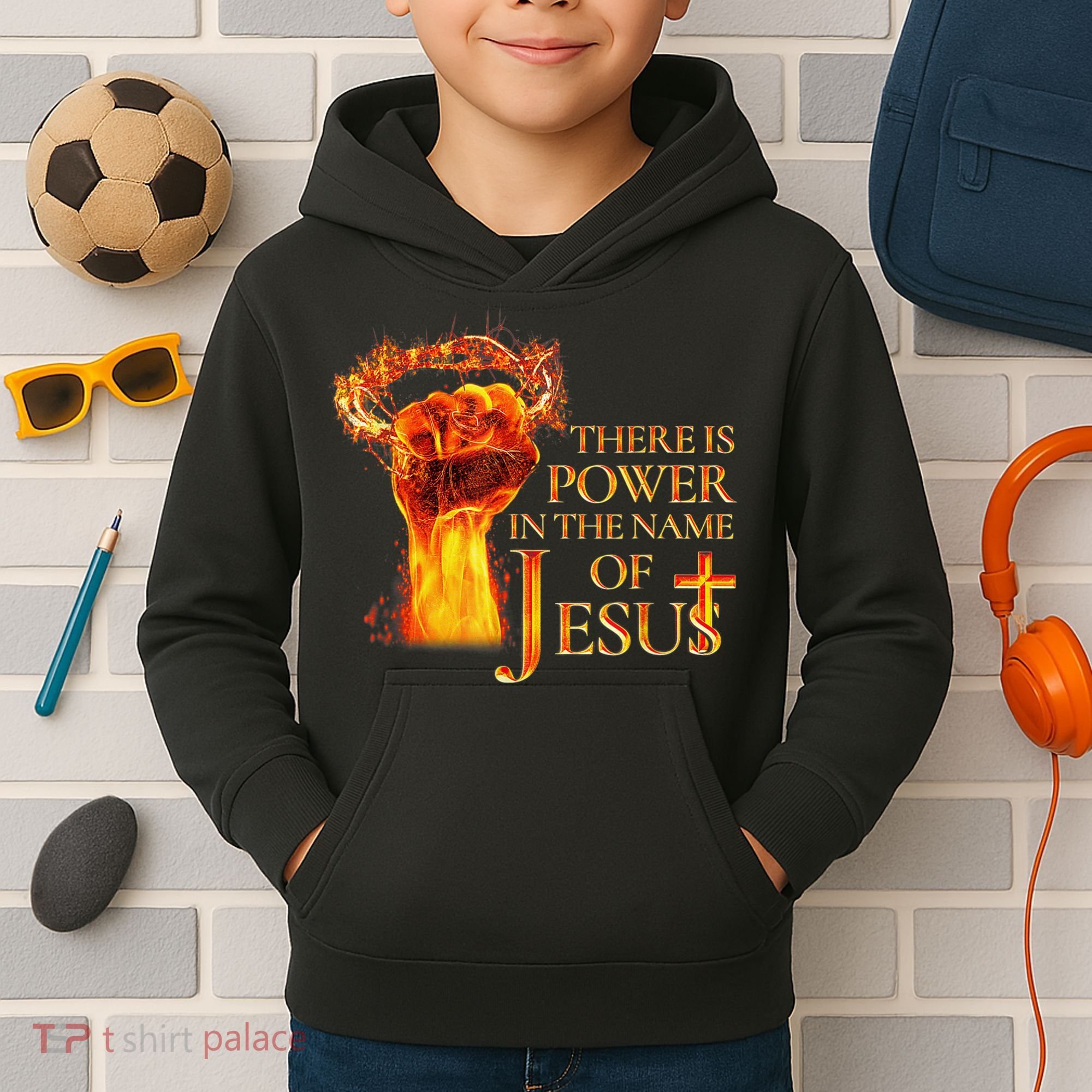 Jesus There Is Power In The Name Of Jesust Kids Hoodie