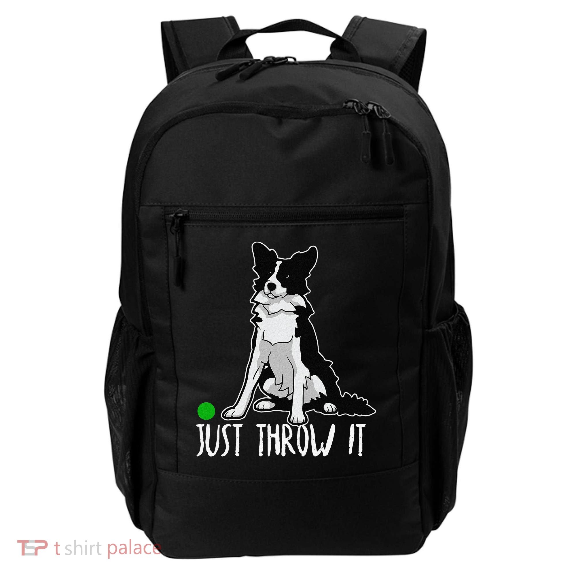 Just Throw It Funny Border Collie Dog Lover Backpack