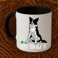 Just Throw It Funny Border Collie Dog Lover Coffee Mug thumb 2