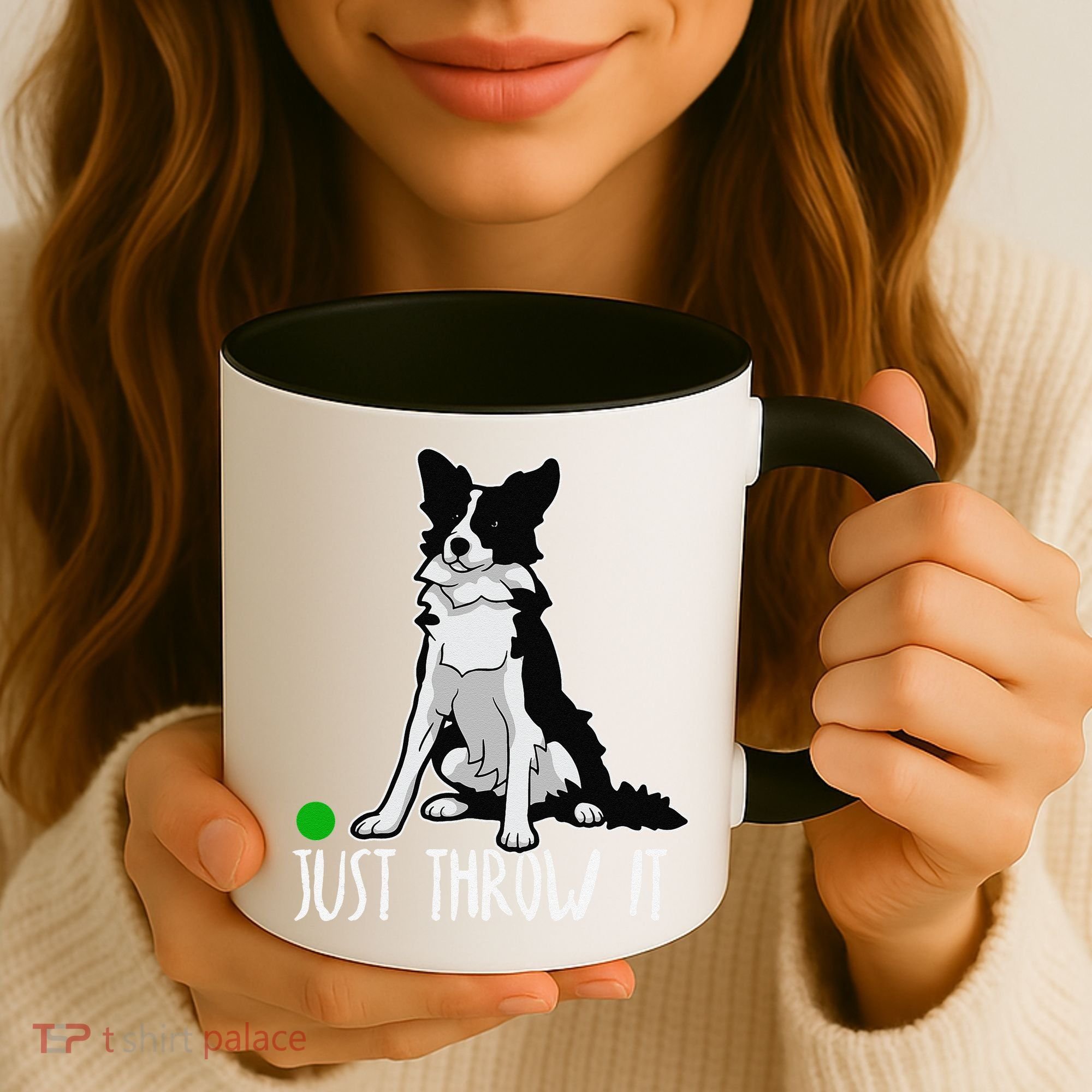 Just Throw It Funny Border Collie Dog Lover Coffee Mug