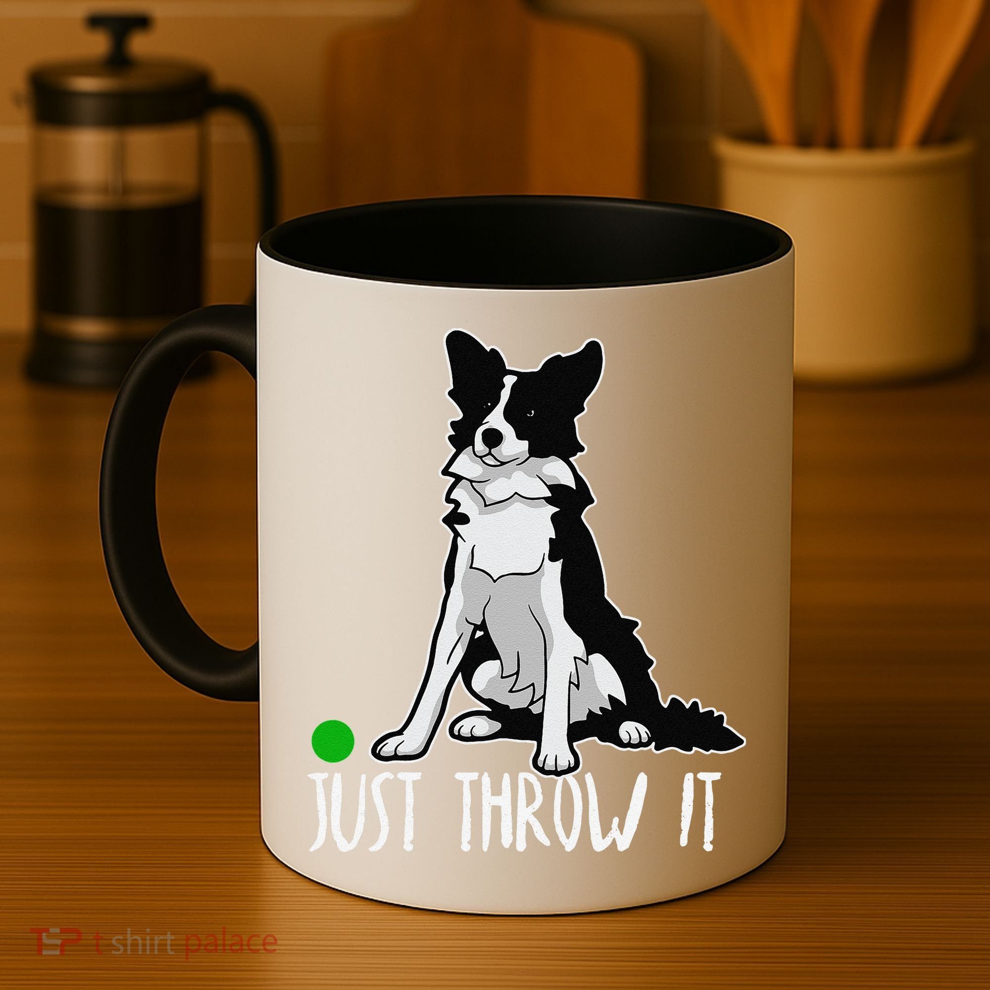 Just Throw It Funny Border Collie Dog Lover Coffee Mug