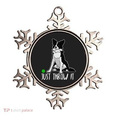 Just Throw It Funny Border Collie Dog Lover Ornament