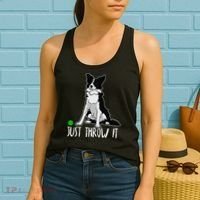 Just Throw It Funny Border Collie Dog Lover Women's Tank Top thumb 2