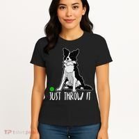Just Throw It Funny Border Collie Dog Lover Women's T-Shirt thumb 4