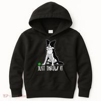 Just Throw It Funny Border Collie Dog Lover Kids Hoodie thumb 0