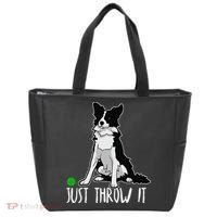 Just Throw It Funny Border Collie Dog Lover Tote Bag thumb 0