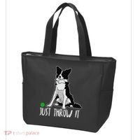 Just Throw It Funny Border Collie Dog Lover Tote Bag thumb 3