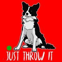 Just Throw It Funny Border Collie Dog Lover Santa Hat thumb 1