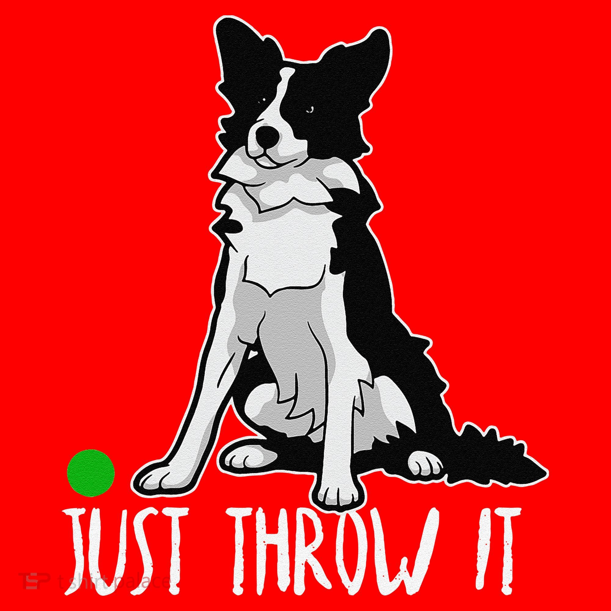 Just Throw It Funny Border Collie Dog Lover Santa Hat