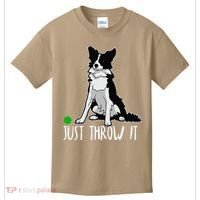 Just Throw It Funny Border Collie Dog Lover Kids T-Shirt thumb 0