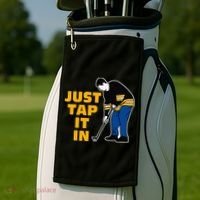 Just Tap It In Golf Lovers Golf Towel thumb 2