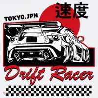 Jdm Tokyo Japan Drift Race Car Tuning Retro Vintage Graphic T-Shirt thumb 7