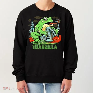 Japanese Toadzilla Monster Frog Attack Women's Sweatshirt