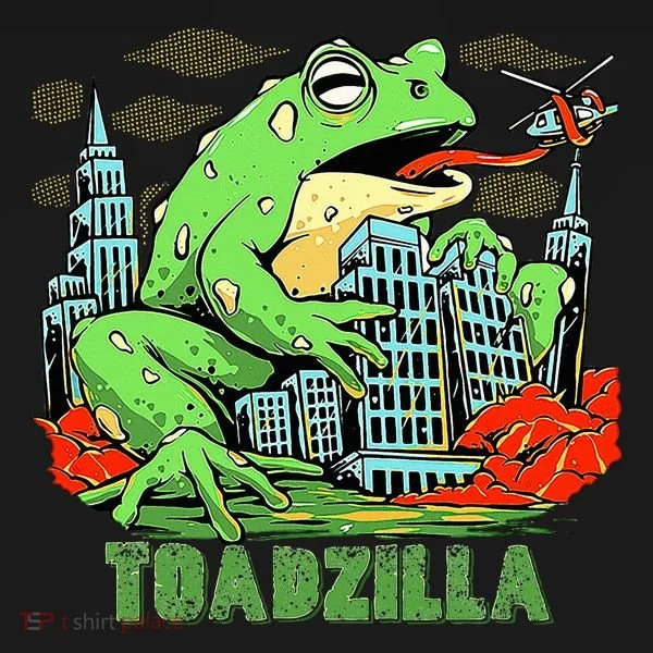Japanese Toadzilla Monster Frog Attack Bucket Hat