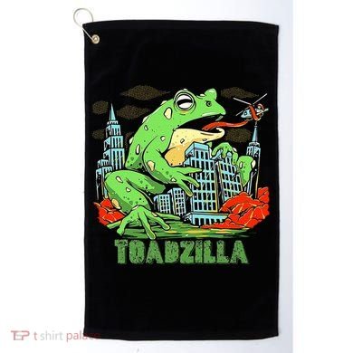 Japanese Toadzilla Monster Frog Attack Golf Towel