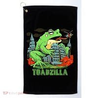 Japanese Toadzilla Monster Frog Attack Golf Towel thumb 0