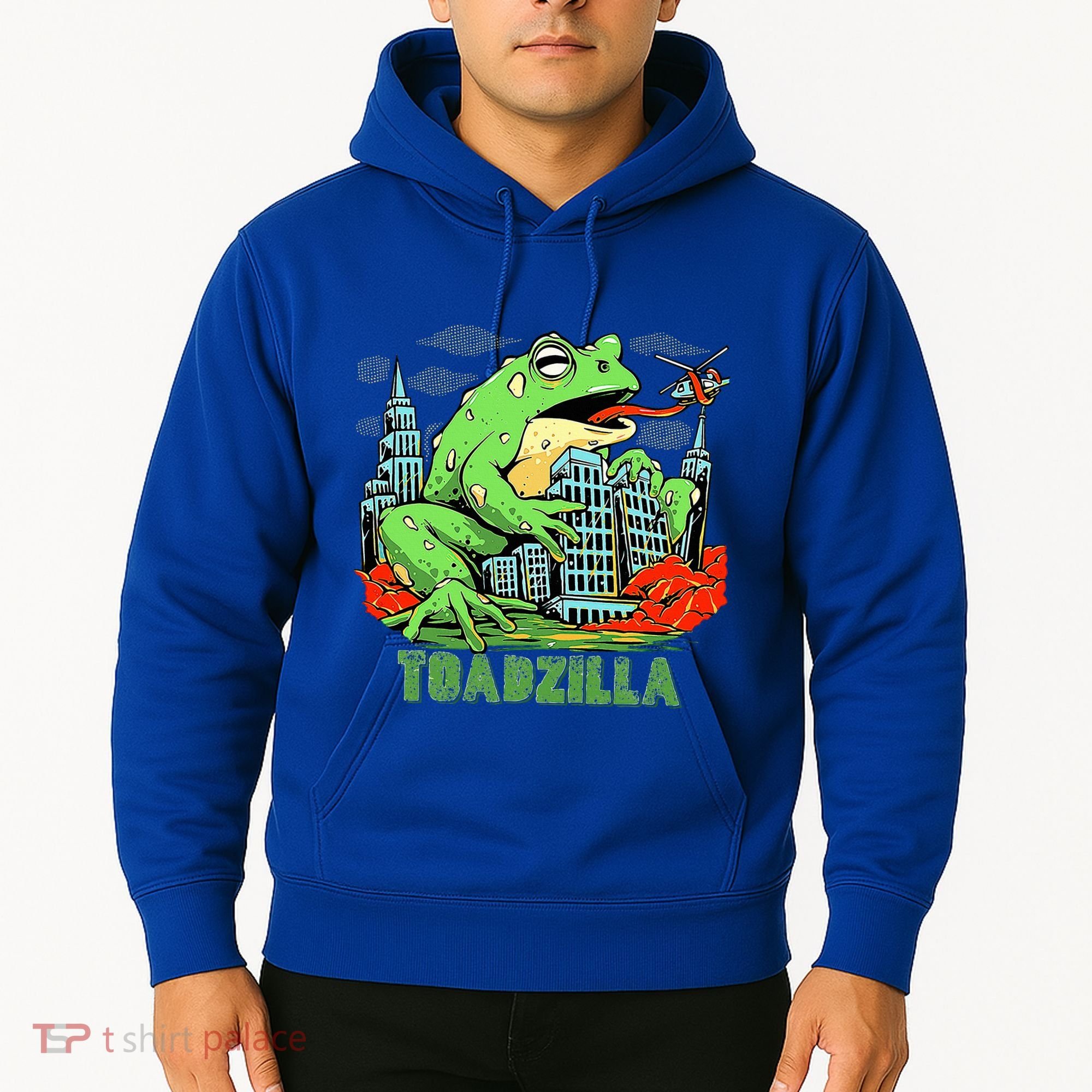 Japanese Toadzilla Monster Frog Attack Hoodie