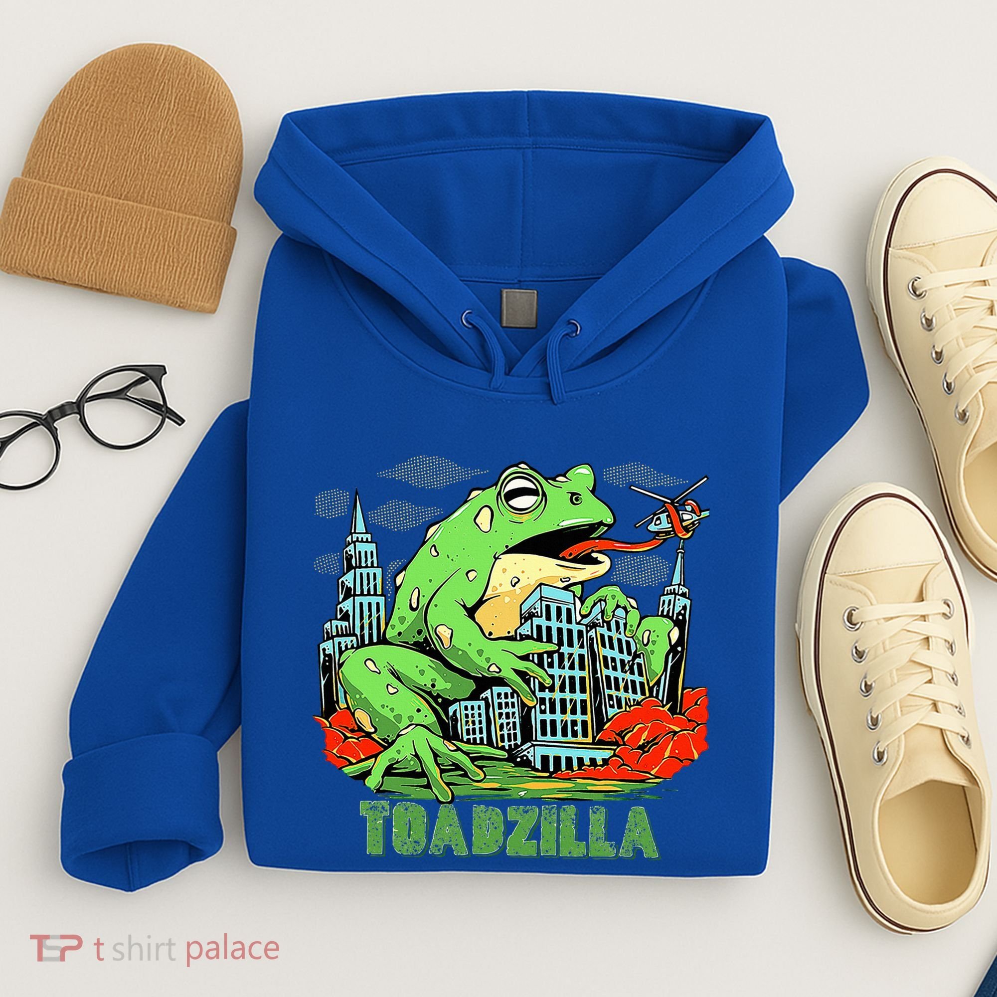 Japanese Toadzilla Monster Frog Attack Hoodie