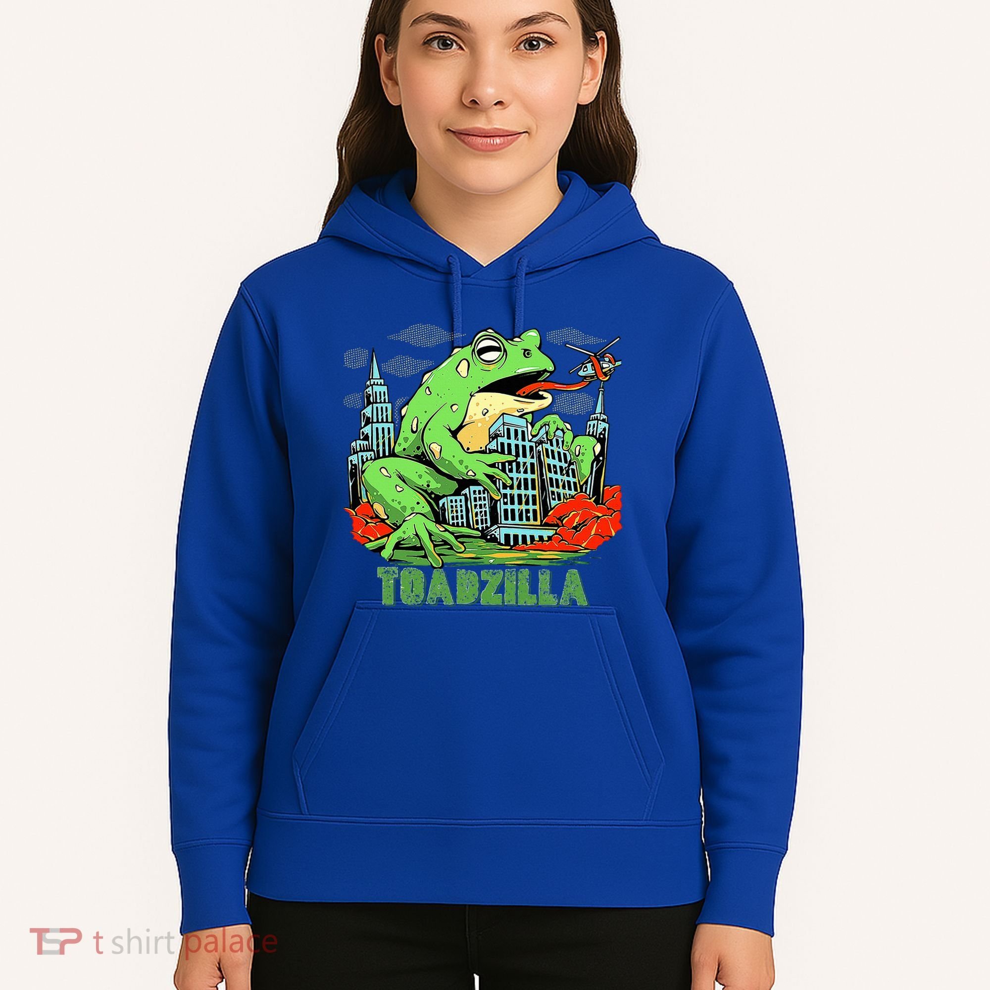 Japanese Toadzilla Monster Frog Attack Hoodie