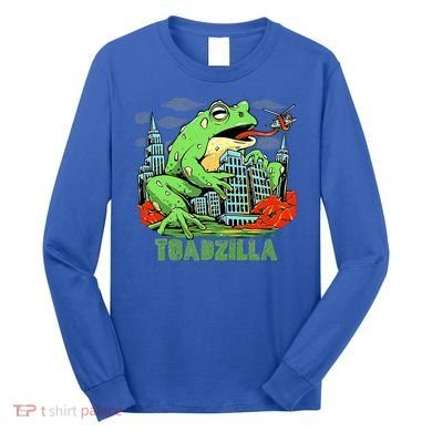 Japanese Toadzilla Monster Frog Attack Long Sleeve Shirt