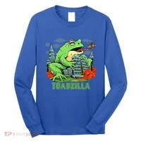 Japanese Toadzilla Monster Frog Attack Long Sleeve Shirt thumb 0