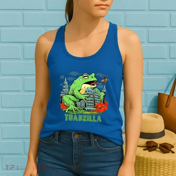 Japanese Toadzilla Monster Frog Attack Women's Tank Top