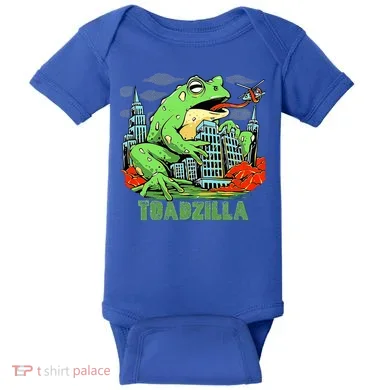 Japanese Toadzilla Monster Frog Attack Baby Bodysuit