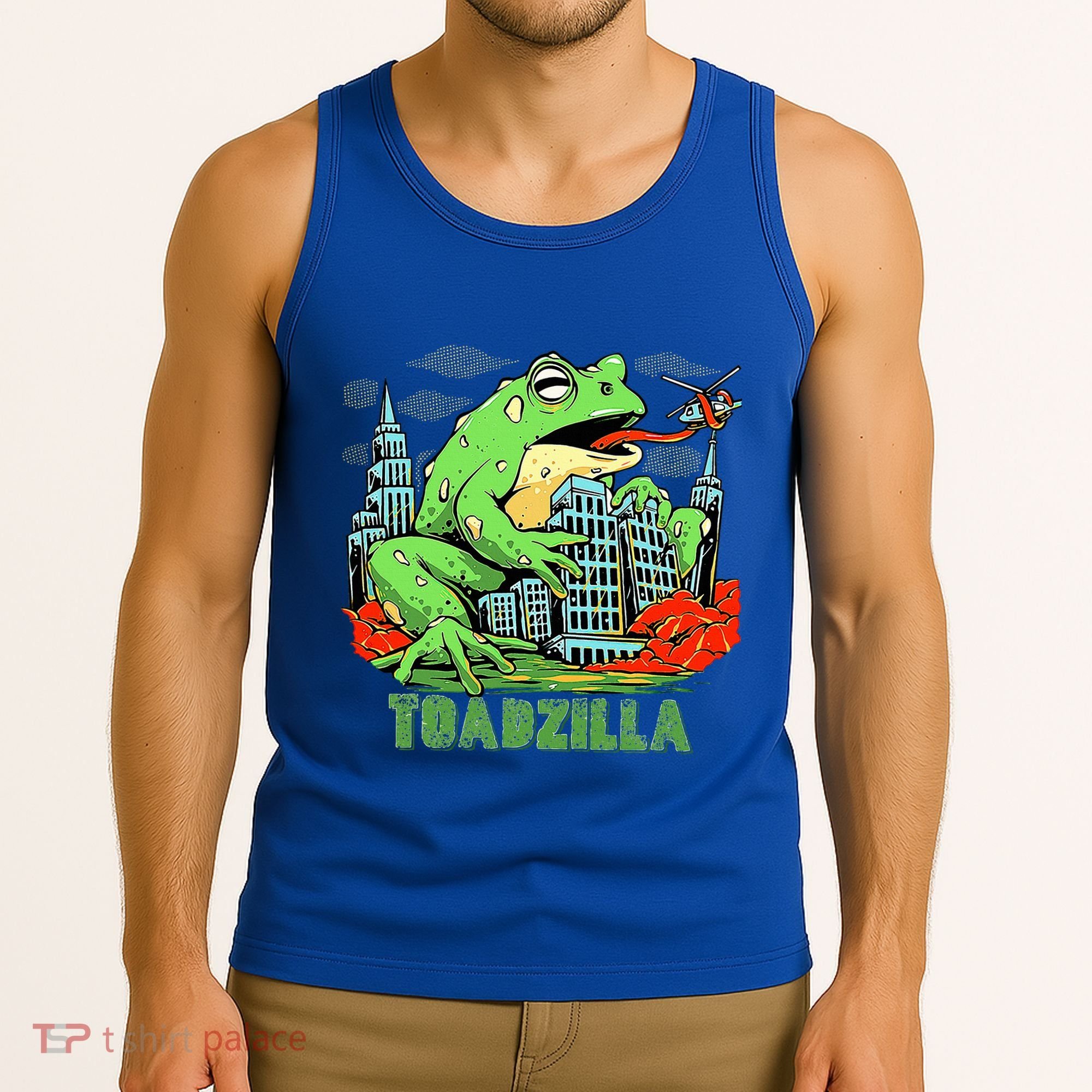 Japanese Toadzilla Monster Frog Attack Tank Top