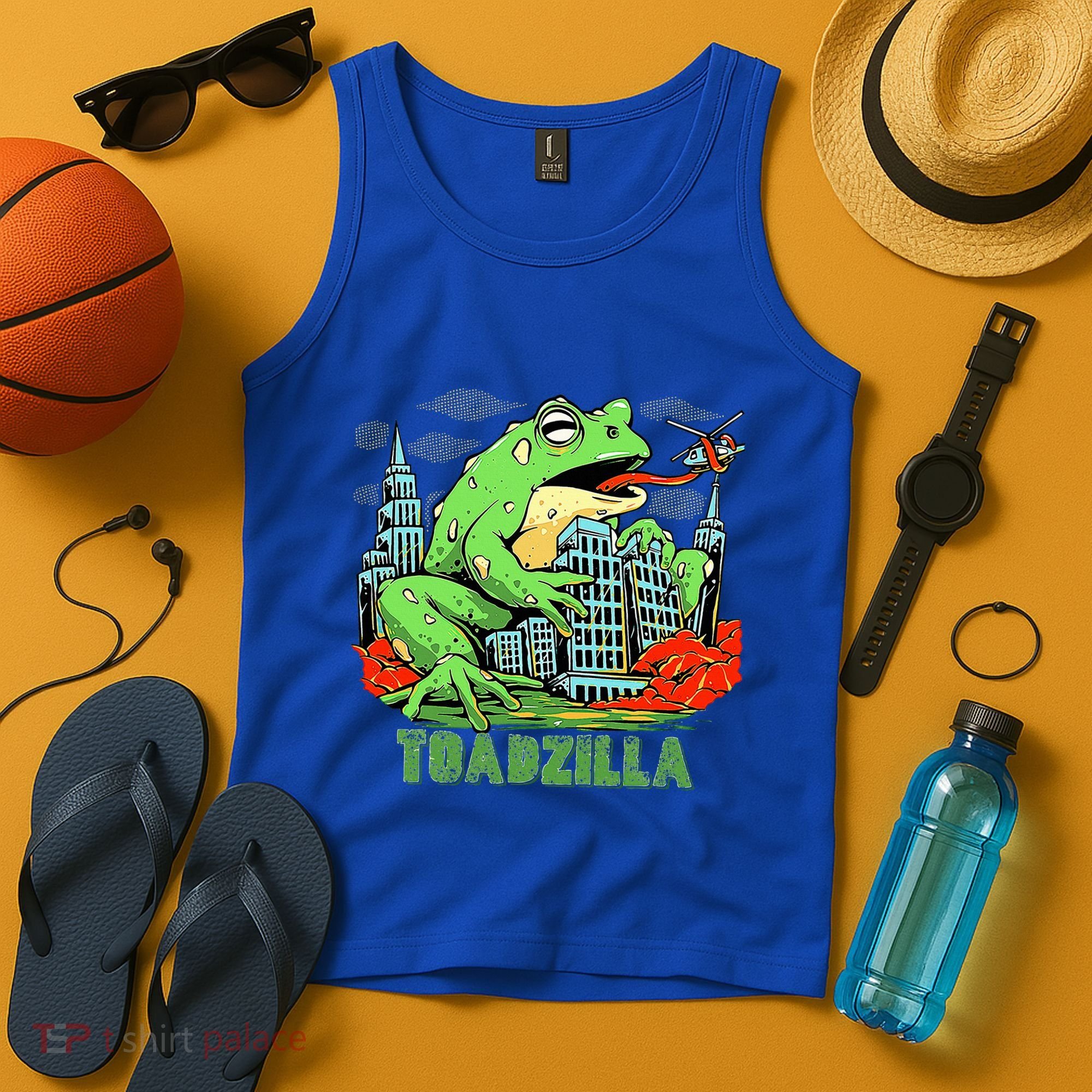 Japanese Toadzilla Monster Frog Attack Tank Top