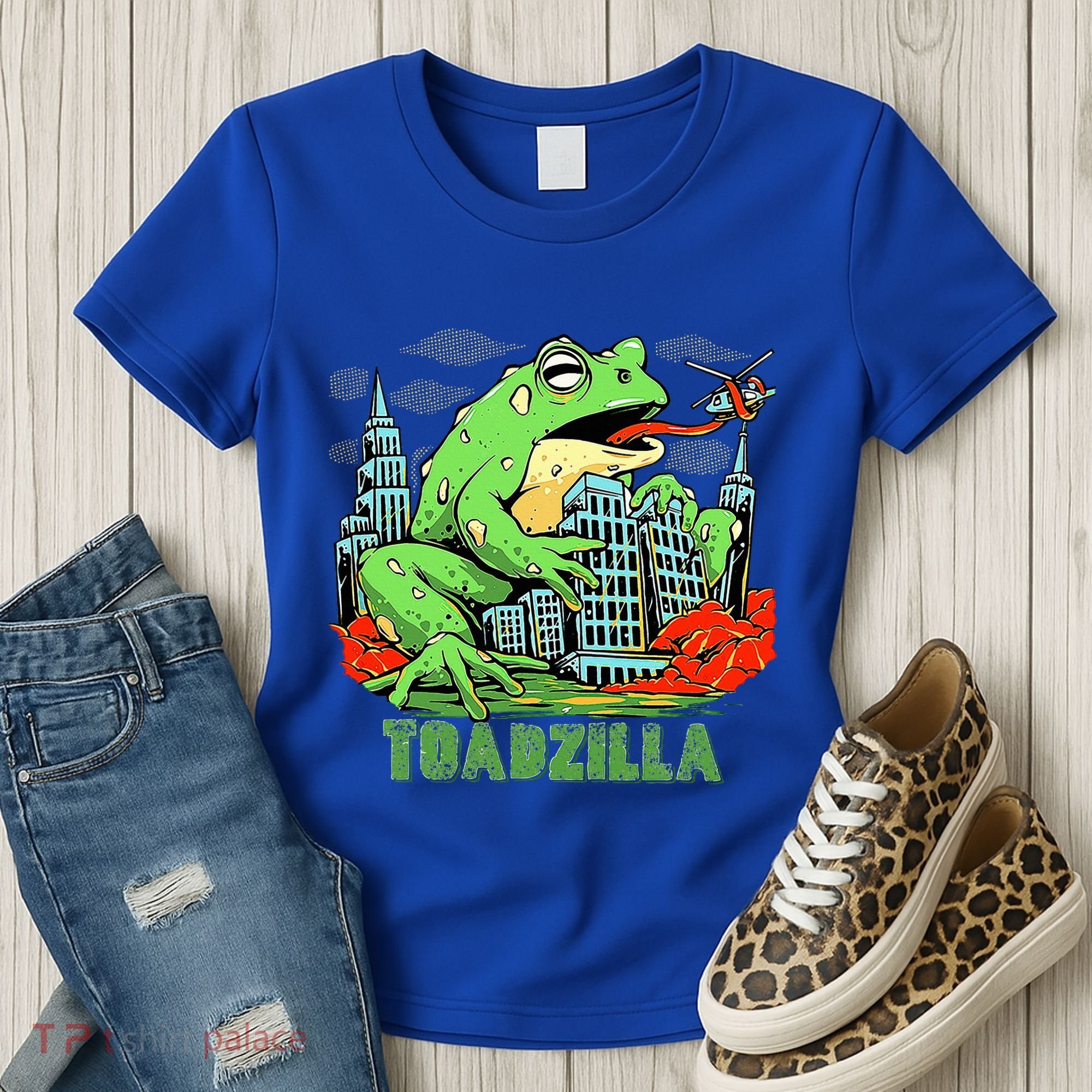 Japanese Toadzilla Monster Frog Attack Women's T-Shirt