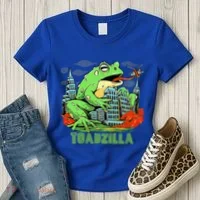Japanese Toadzilla Monster Frog Attack Women's T-Shirt thumb 3