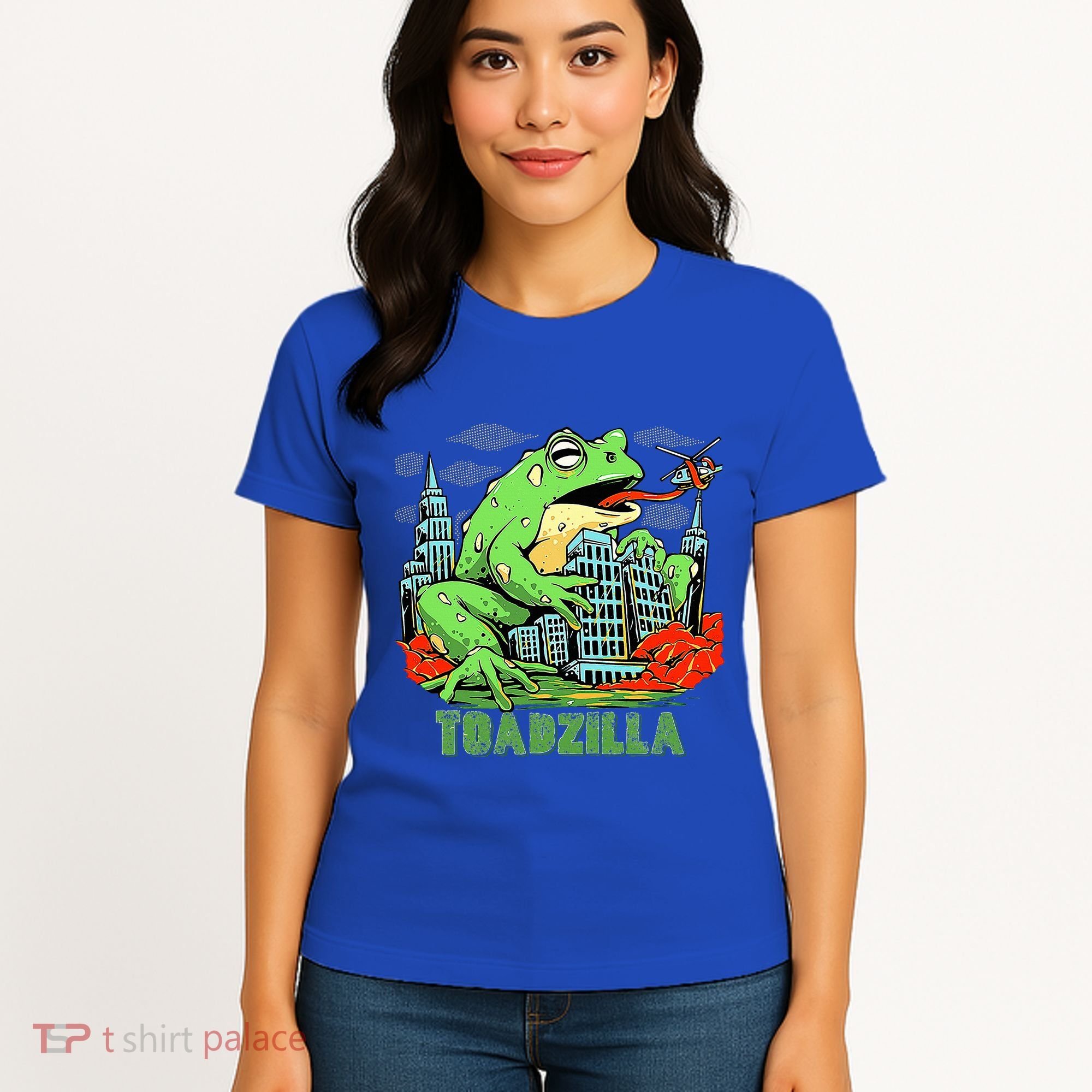Japanese Toadzilla Monster Frog Attack Women's T-Shirt