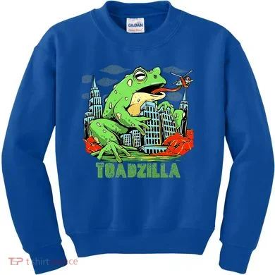 Japanese Toadzilla Monster Frog Attack Kids Sweatshirt
