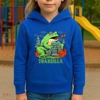 Japanese Toadzilla Monster Frog Attack Kids Hoodie thumb 3