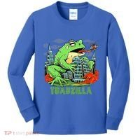 Japanese Toadzilla Monster Frog Attack Kids Long Sleeve Shirt thumb 0