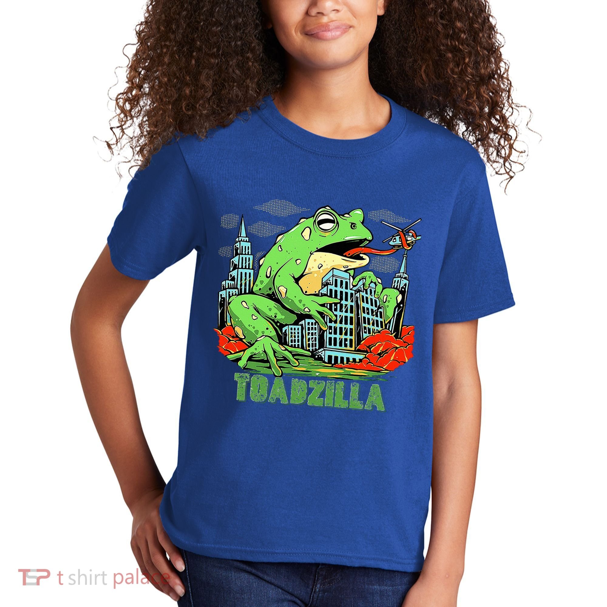 Japanese Toadzilla Monster Frog Attack Kids T-Shirt