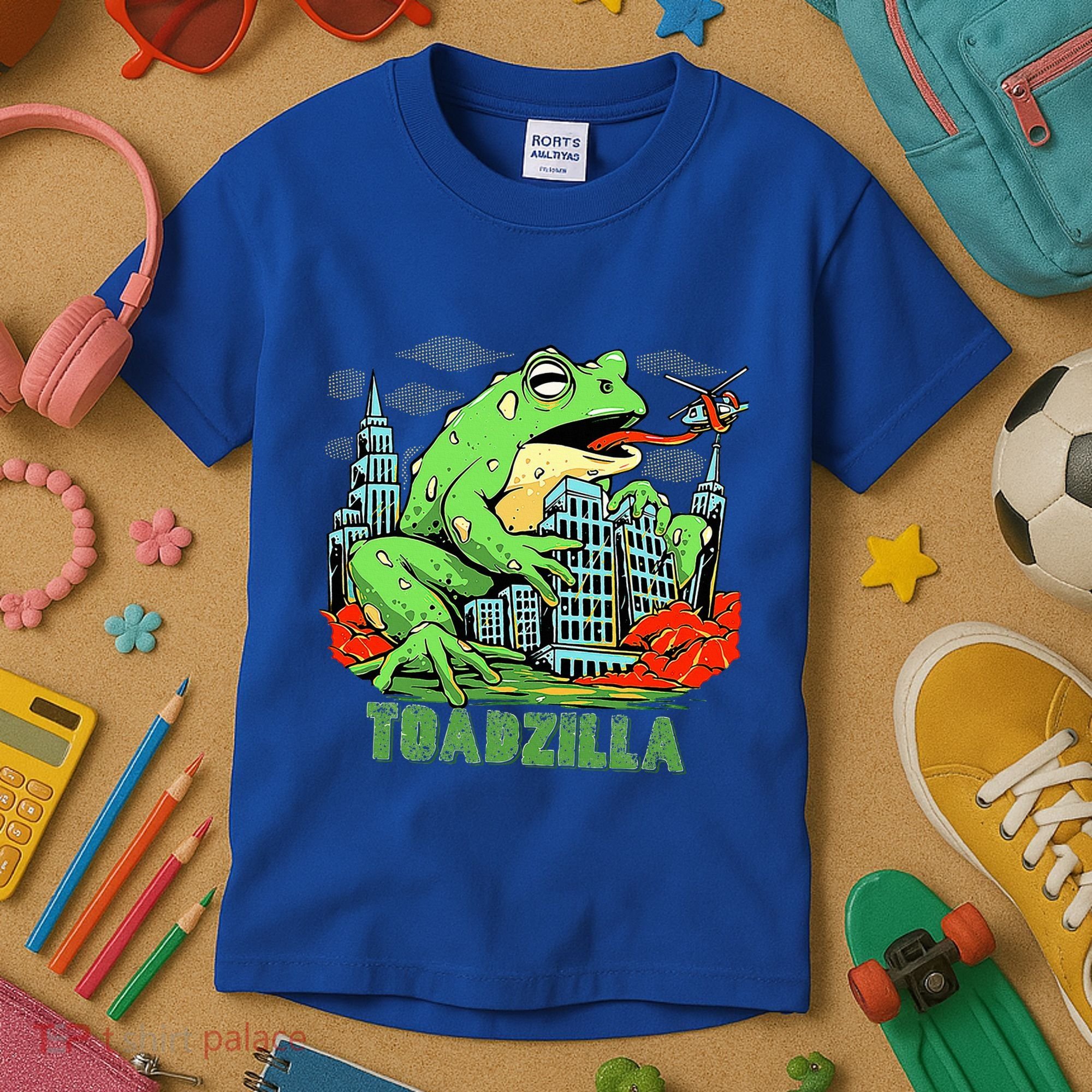 Japanese Toadzilla Monster Frog Attack Kids T-Shirt